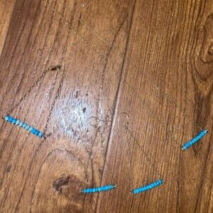 Elegant Blue and Gold Jewelry 4 pcs Set